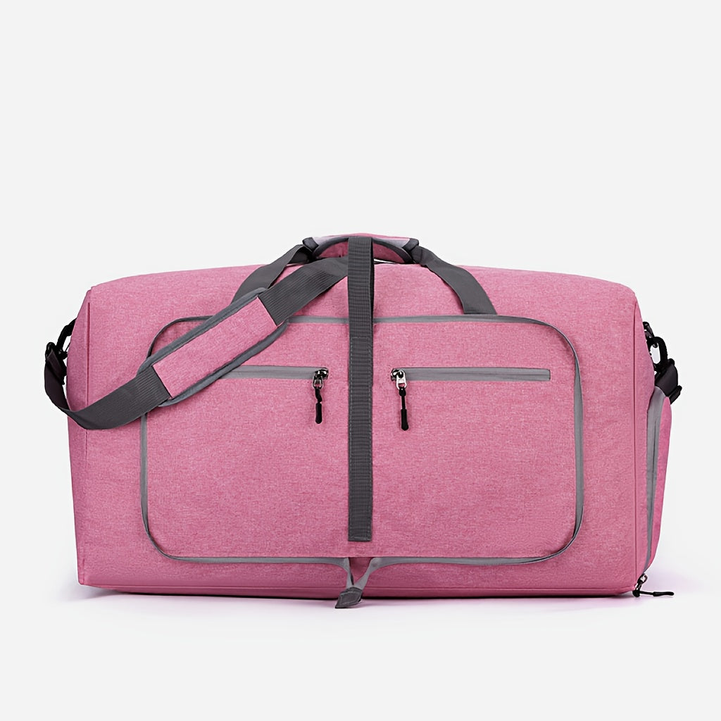 Large Capacity Travel Gym Bag with Shoe Compartment - Heavy-Duty duffel with Zipper Closure