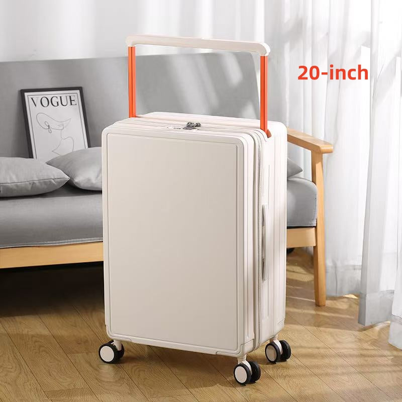 Wide Suitcase with Handle Travel Zipper Case