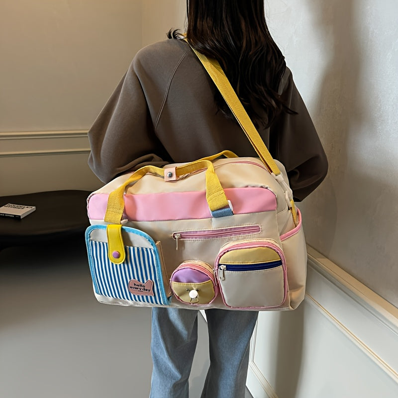 Women'S Lightweight Travel Duffel Bag - Gym, Yoga, Weekend Getaway Bag with Shoe Compartment