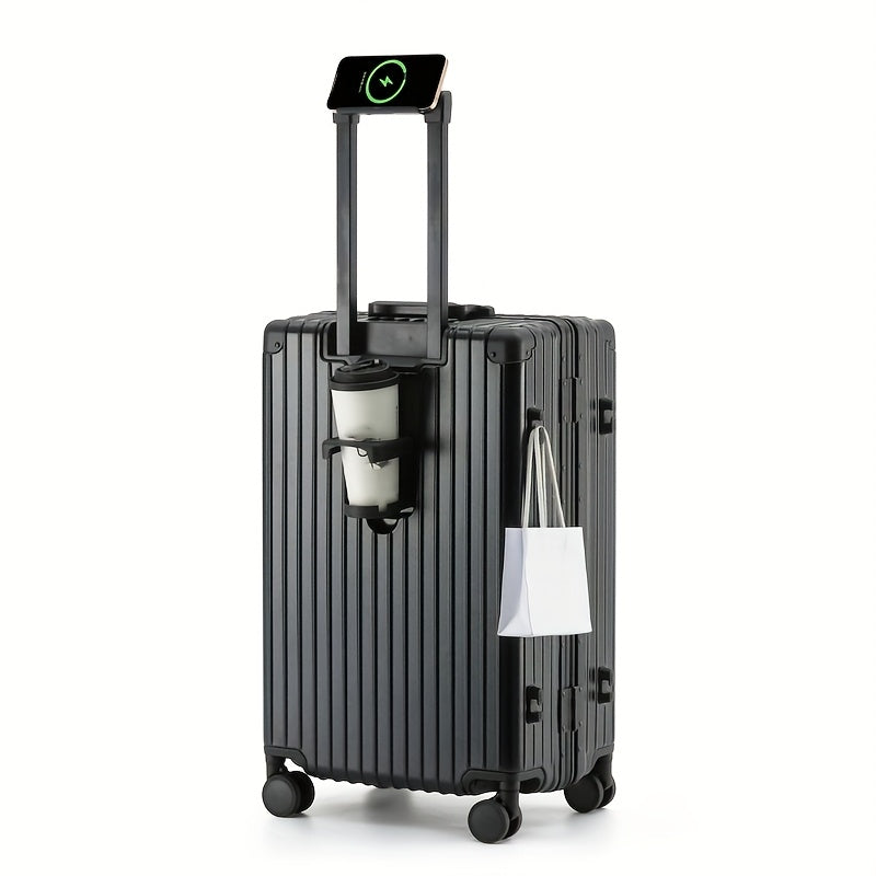 Suitcase, aluminum frame suitcase, spinner luggage with telescopic handle