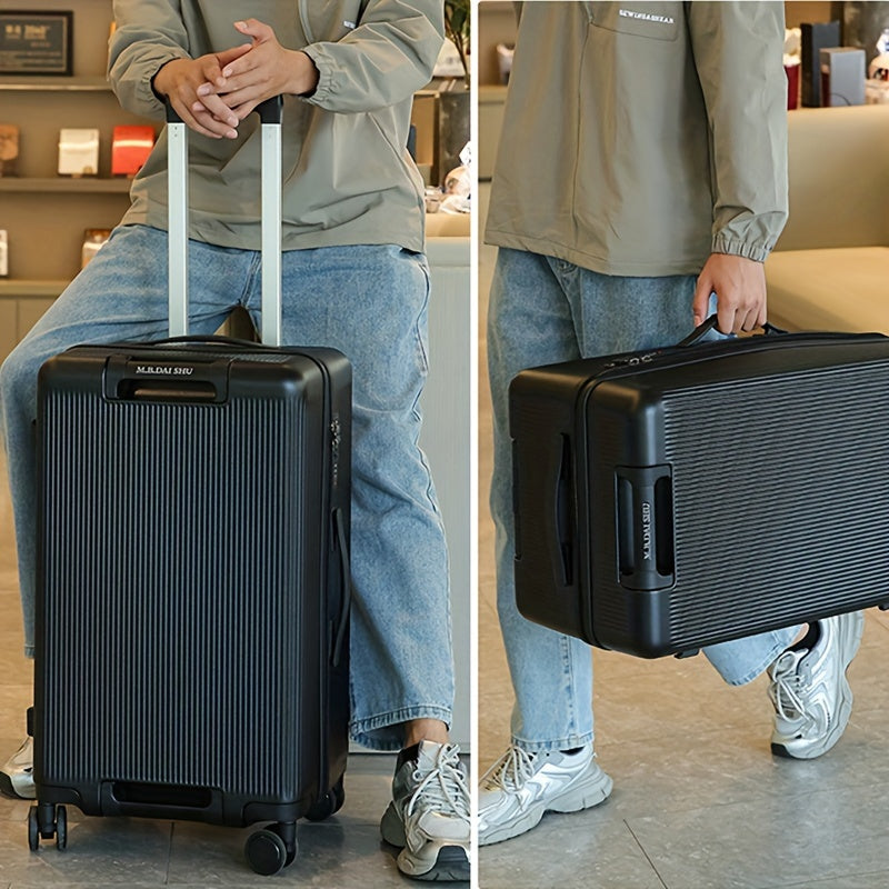 1pc Large Capacity Thickened Trolley Suitcase with Quiet Omni-Wheels