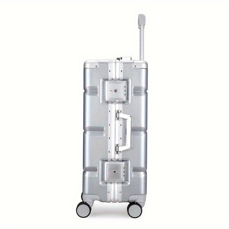 1pc 20-inch aluminum frame suitcase, large capacity suitcase