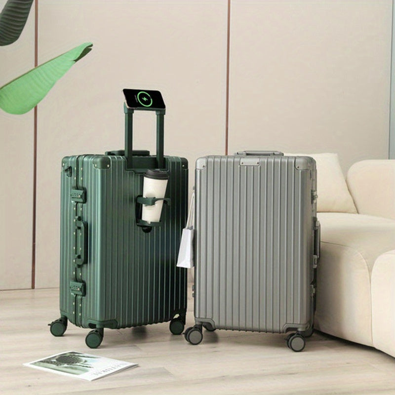 Suitcase, aluminum frame suitcase, spinner luggage with telescopic handle