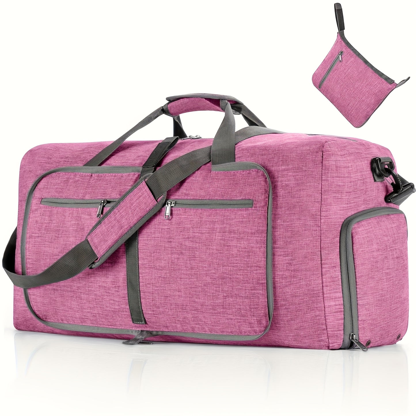 Large Capacity Travel Gym Bag with Shoe Compartment - Heavy-Duty duffel with Zipper Closure