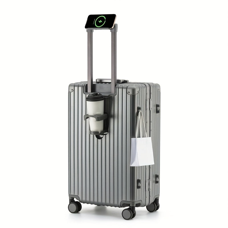 Suitcase, aluminum frame suitcase, spinner luggage with telescopic handle