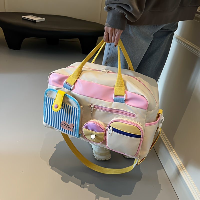 Women'S Lightweight Travel Duffel Bag - Gym, Yoga, Weekend Getaway Bag with Shoe Compartment
