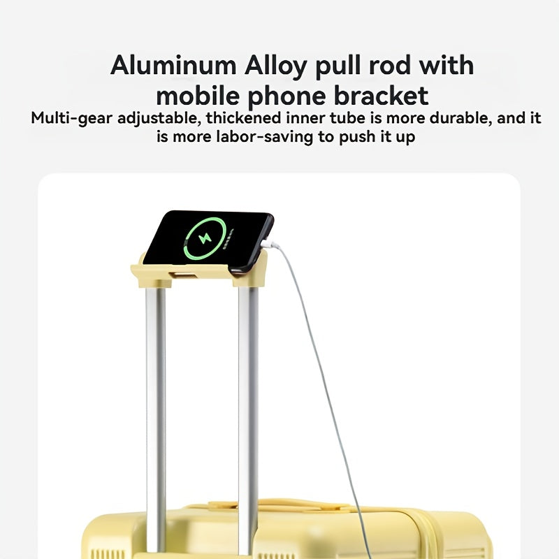 1pc Large Suitcase with USB Charging Ports