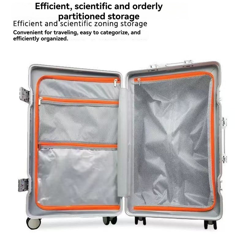 Thickened Suitcase 24\u002F26 Inch for Women - Reinforced Aluminum Frame Enhances Drop Resistance