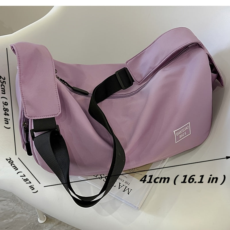 Sports Gym Duffle Bag, Lightweight Travel Crossbody Bag, Weekend Bag With Shoe Compartment