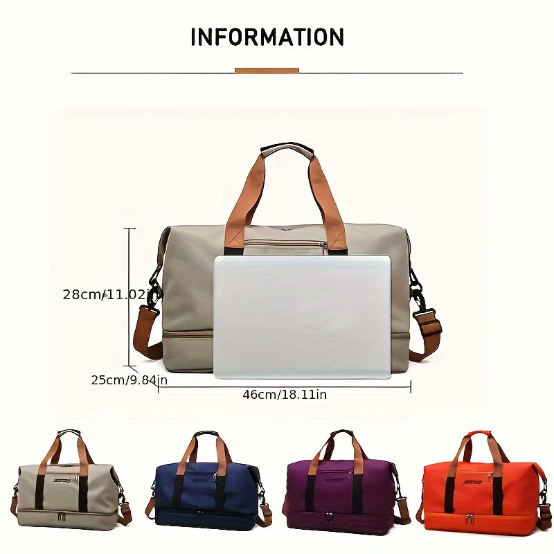Large Travel Bag Large Capacity Travel Bag | Luggage Bag with Wet and Dry Separation