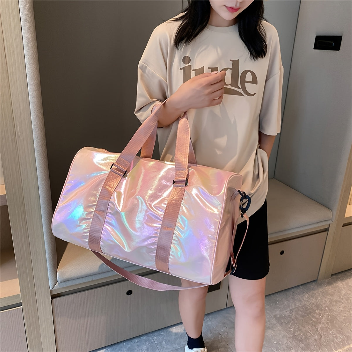 Custom Travel Bag High Capacity 1pc Embroidery Customization Travel Bag