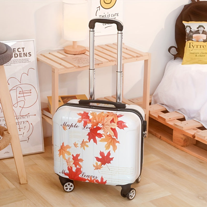 Cute Mini 18-Inch Spinner Suitcase with Silent Wheels – Adorable Animal & Food Design