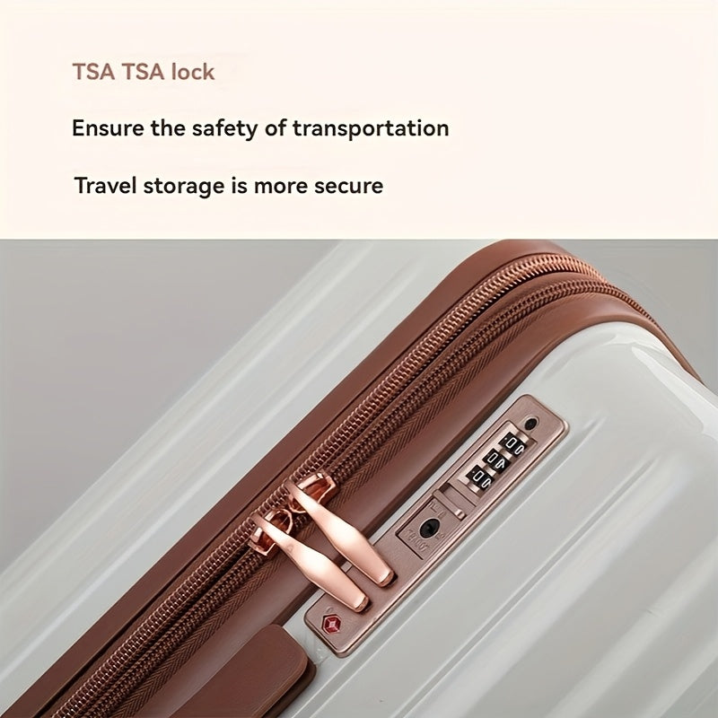 1 Set of 20\u002F24\u002F28-Inch Expandable Pullman Suitcase with Anti-Explosion Zipper