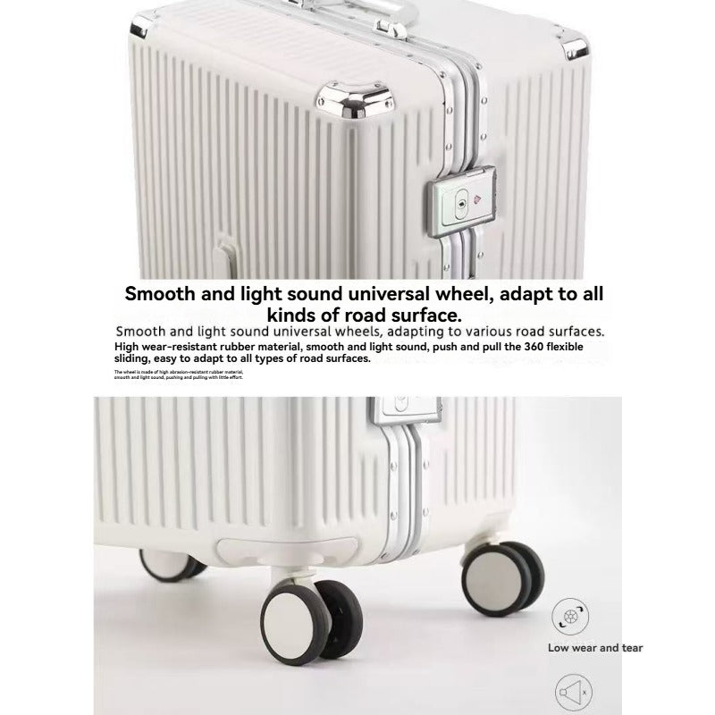 Thickened Suitcase 24\u002F26 Inch for Women - Reinforced Aluminum Frame Enhances Drop Resistance