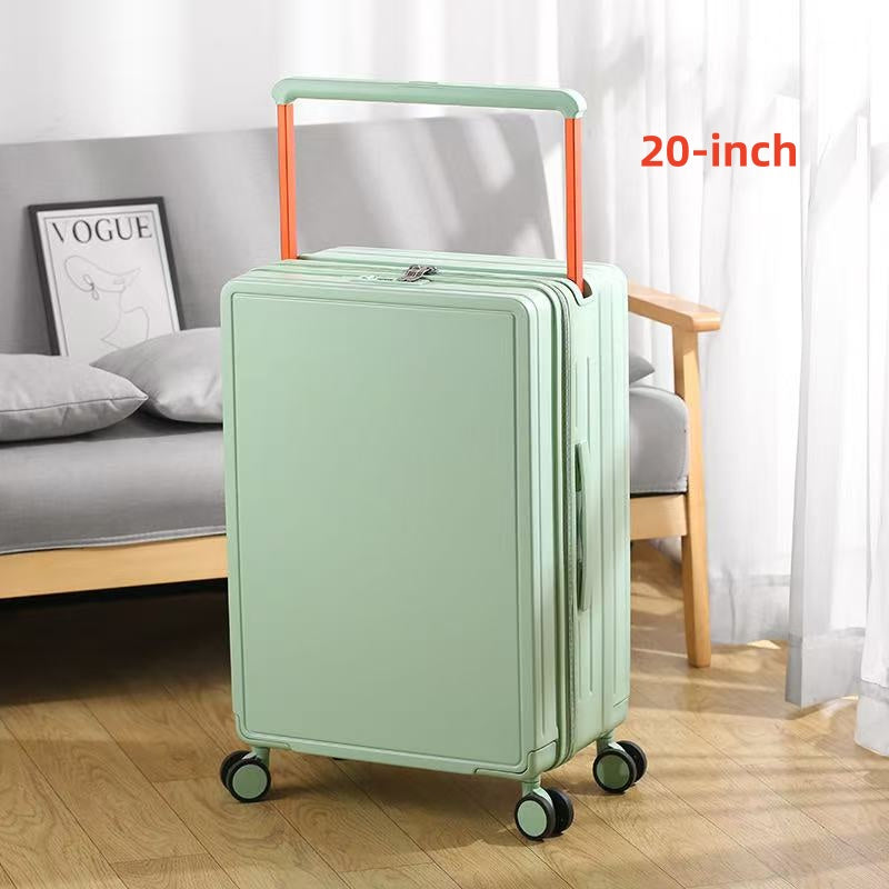 Wide Suitcase with Handle Travel Zipper Case