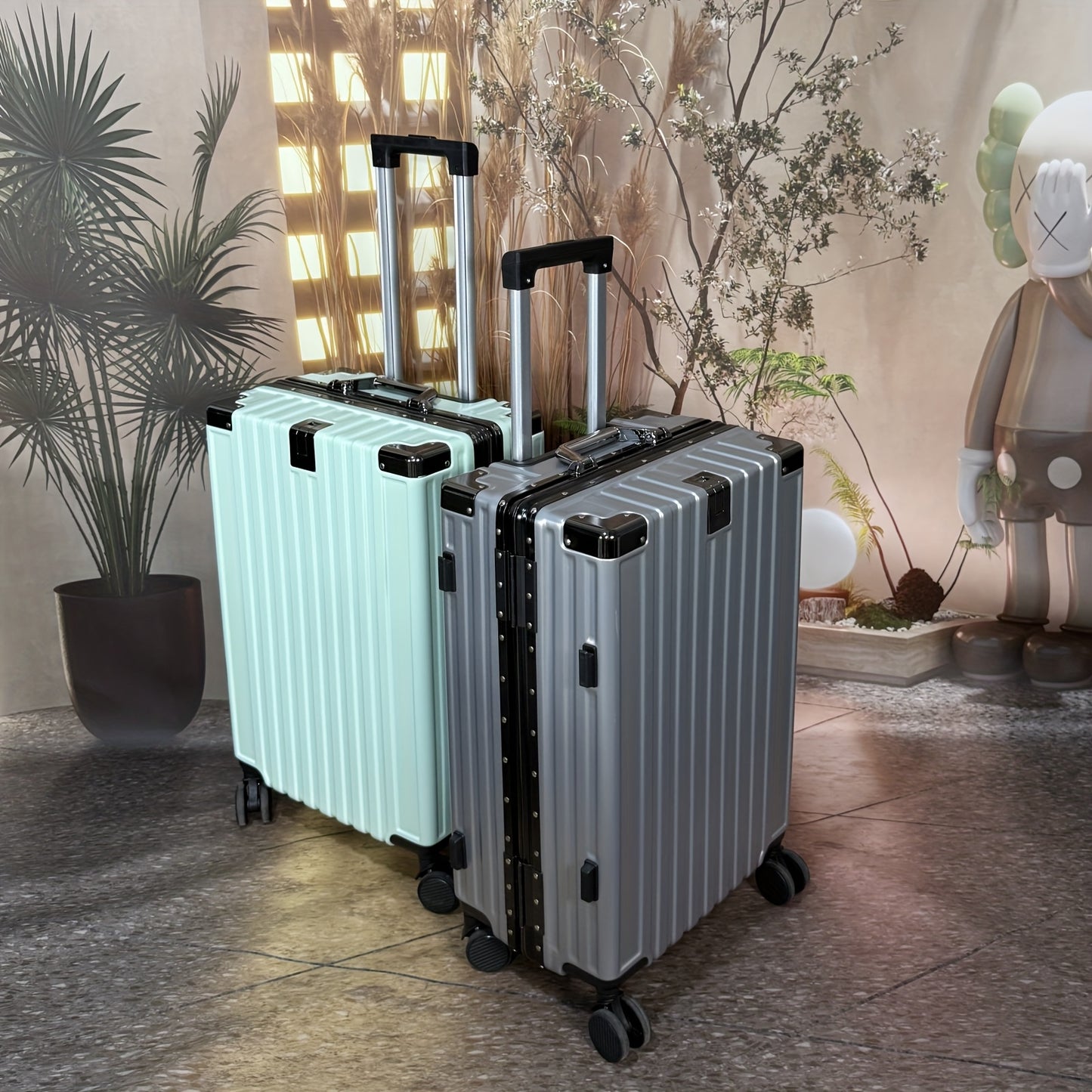 1pc 22\u002F26 Inch Multi-Functional Aluminum Frame Suitcase