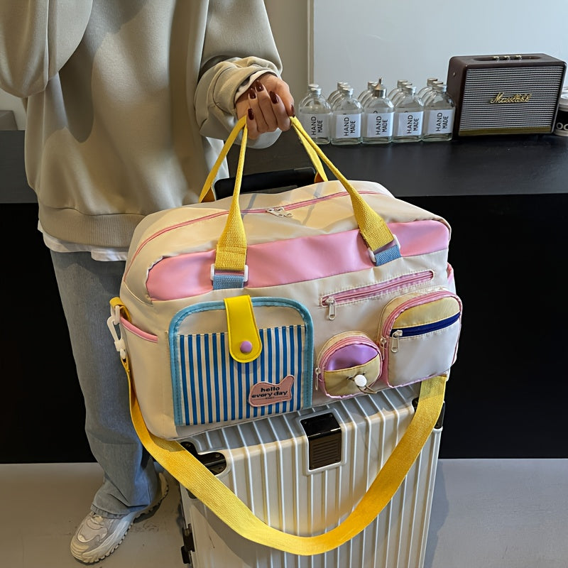 Women'S Lightweight Travel Duffel Bag - Gym, Yoga, Weekend Getaway Bag with Shoe Compartment
