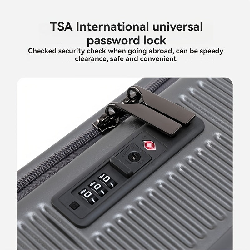 1pc Large Suitcase with USB Charging Ports