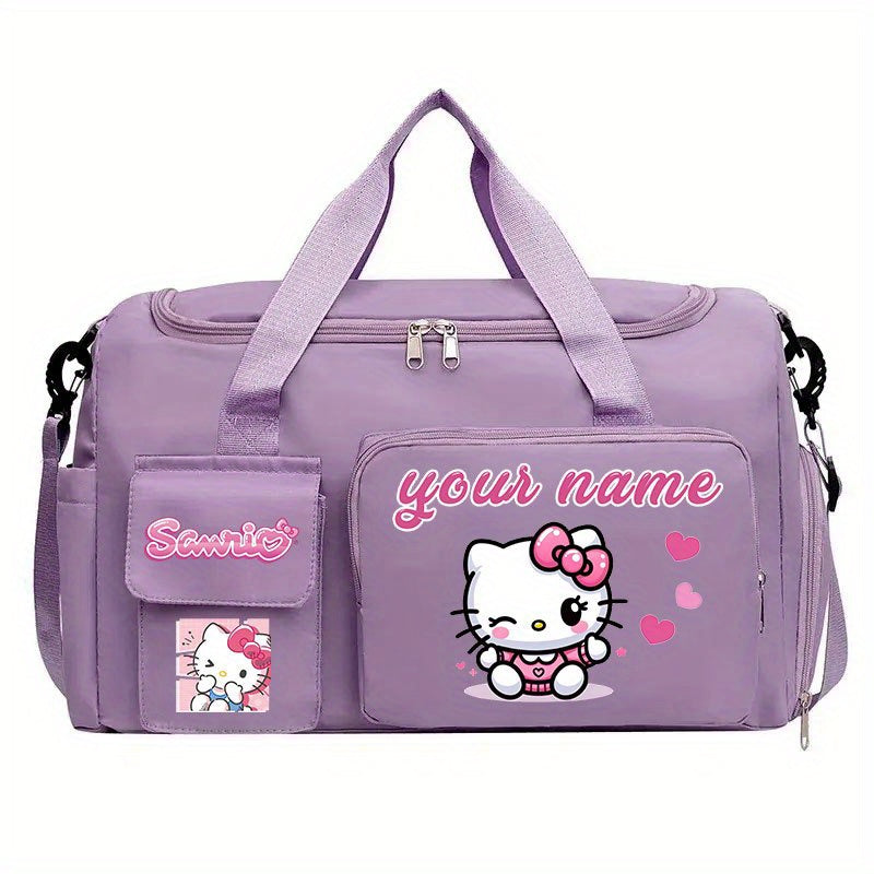 Sanrio Hello Kitty Foldable Travel Duffle Bag with Shoe Compartment & Wet