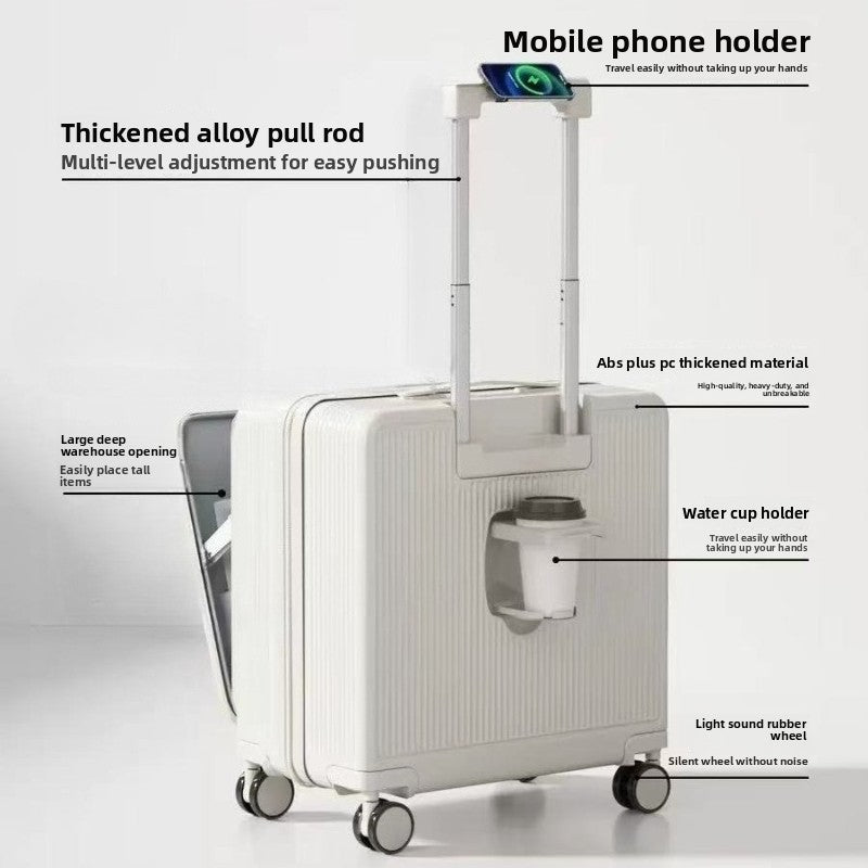 Unisex Multifunctional Small Side-Opening Deep Compartment Luggage