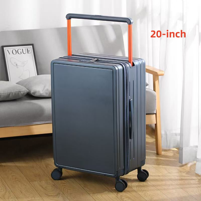 Wide Suitcase with Handle Travel Zipper Case