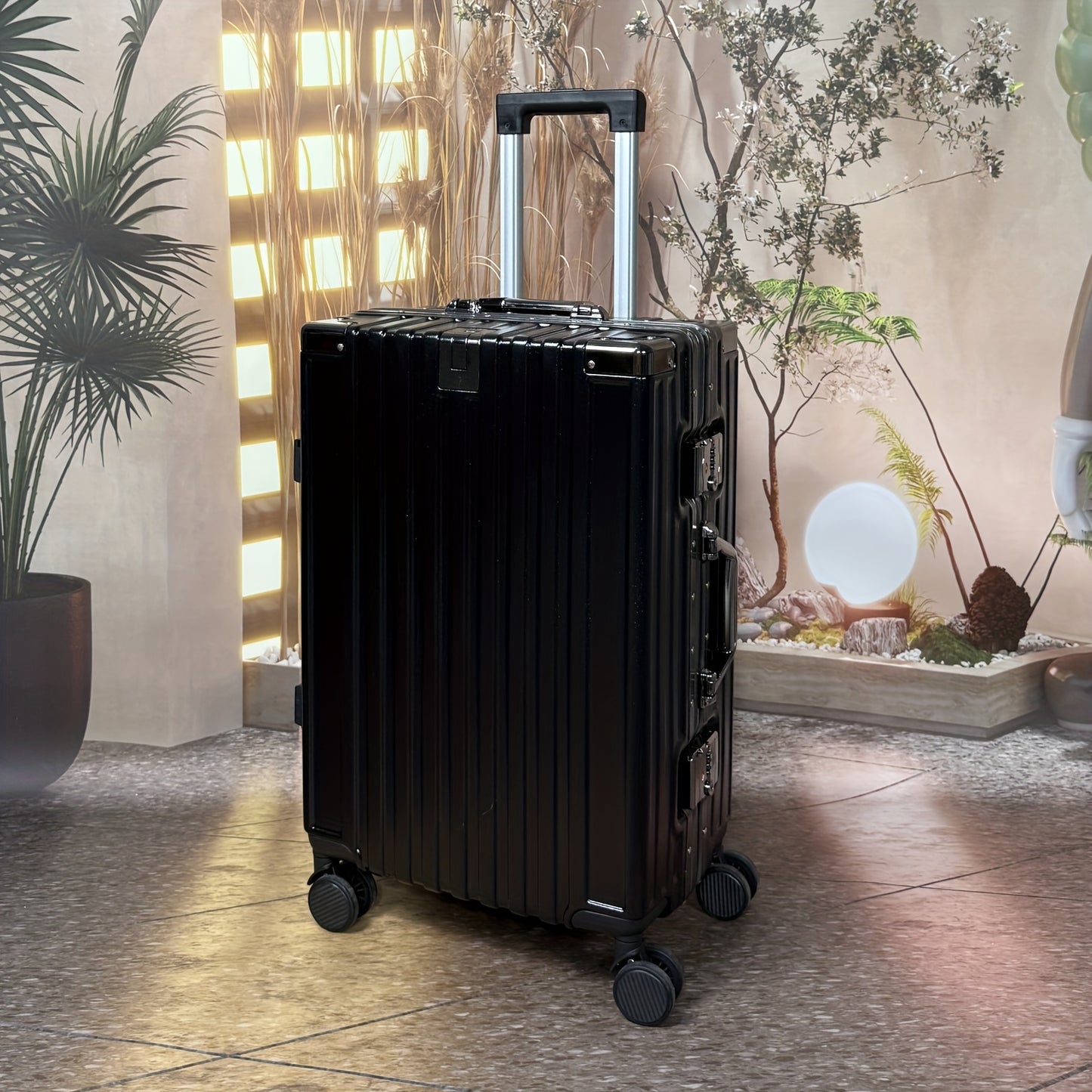 1pc 22\u002F26 Inch Multi-Functional Aluminum Frame Suitcase