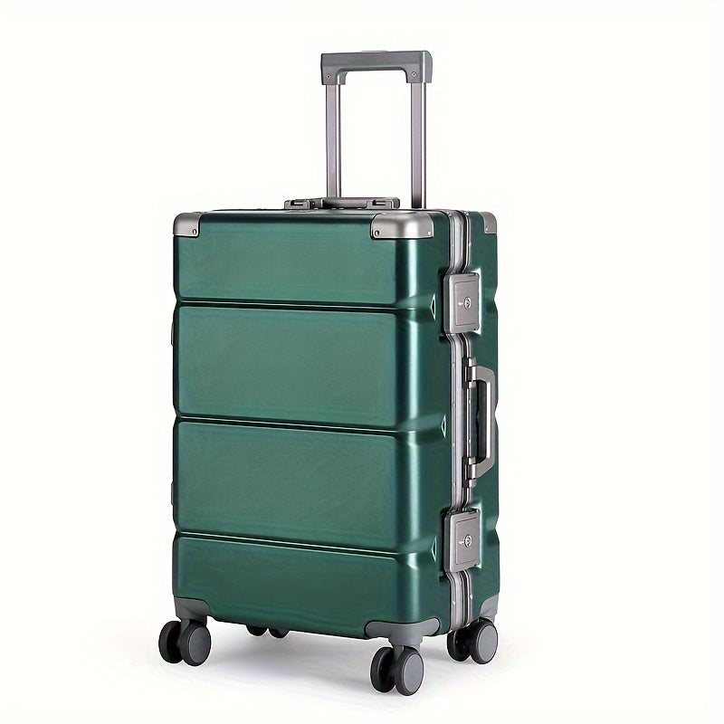 1pc 20-inch aluminum frame suitcase, large capacity suitcase