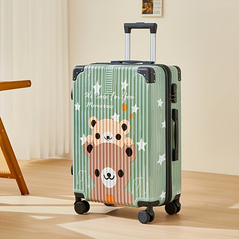 Fashion Graffiti 24-Inch Large Capacity Luggage with Spinner Wheels, TSA Lock