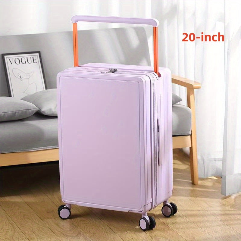 Wide Suitcase with Handle Travel Zipper Case