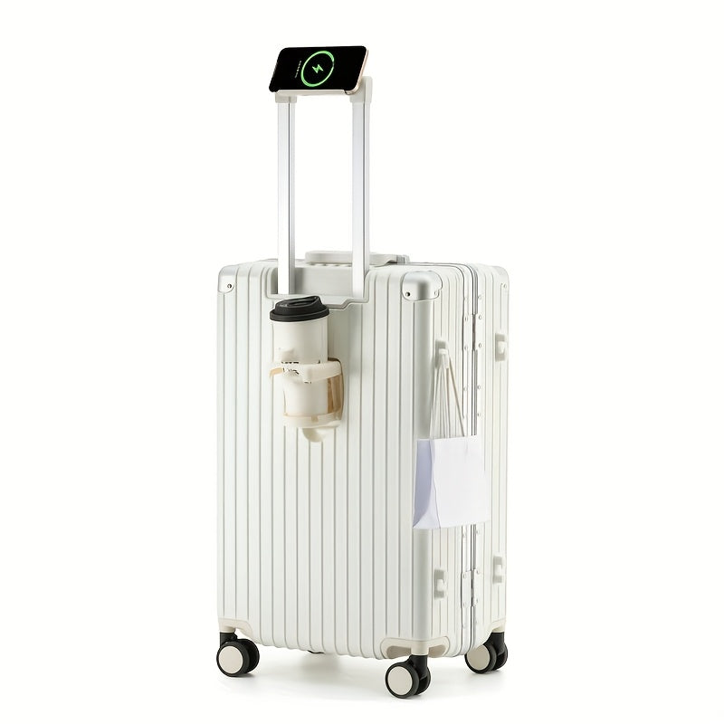 Suitcase, aluminum frame suitcase, spinner luggage with telescopic handle
