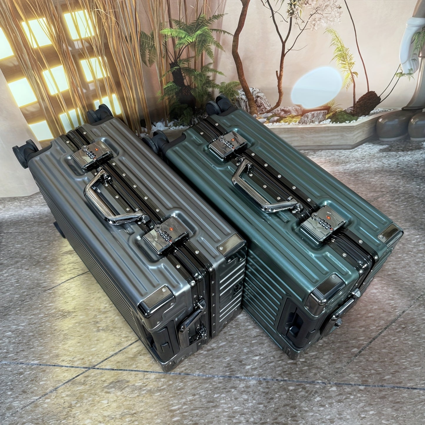 1pc 22\u002F26 Inch Multi-Functional Aluminum Frame Suitcase