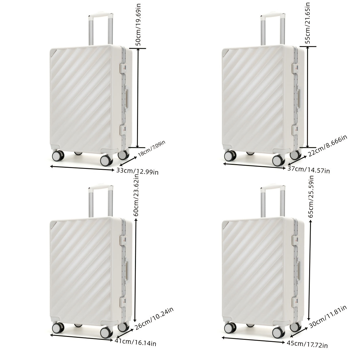 Elegant Suitcase GEYIDAISHU Aluminum Frame Suitcase