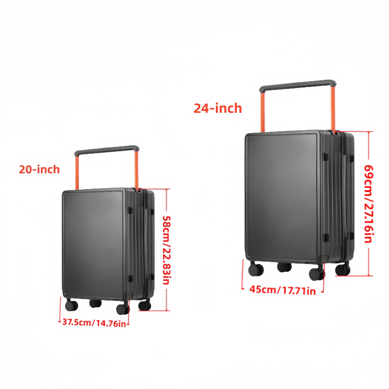 Wide Suitcase with Handle Travel Zipper Case