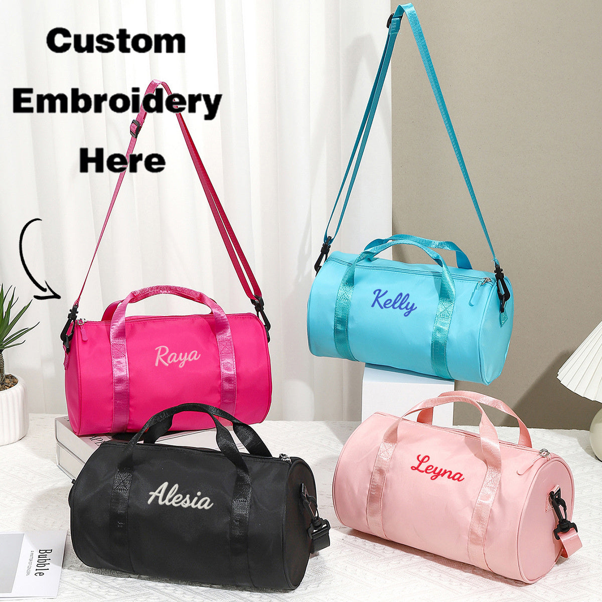 Personalized Gym Bag Lightweight Personalized Embroidered Gym Bag | Small Sports Duffel