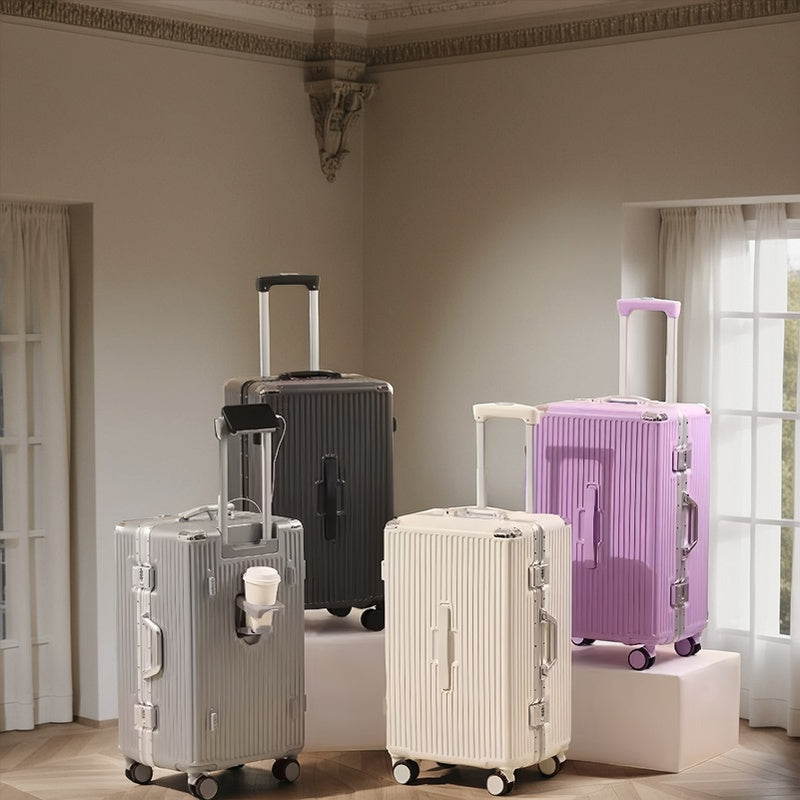 20-26 Inch Thickened Aluminum Frame Carry-On Suitcase with TSA Lock