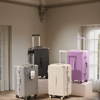 20-26 Inch Thickened Aluminum Frame Carry-On Suitcase with TSA Lock
