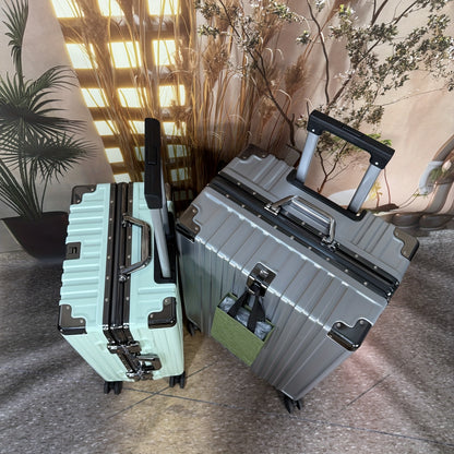 1pc 22\u002F26 Inch Multi-Functional Aluminum Frame Suitcase