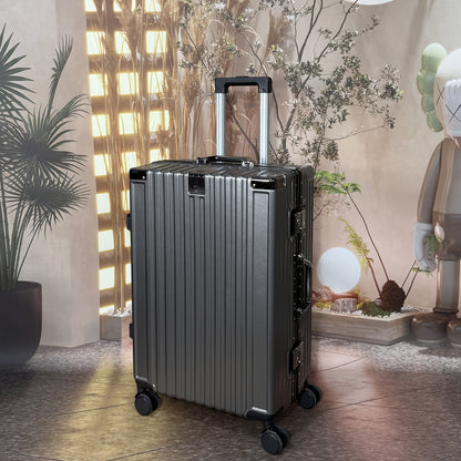 1pc 22\u002F26 Inch Multi-Functional Aluminum Frame Suitcase