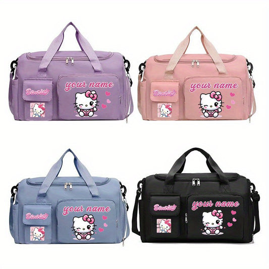 Sanrio Hello Kitty Foldable Travel Duffle Bag with Shoe Compartment & Wet