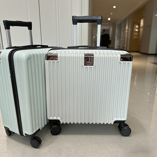 18-Inch Stylish Mini Trolley Suitcase with Three-Section Design