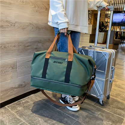 Large Travel Bag Large Capacity Travel Bag | Luggage Bag with Wet and Dry Separation