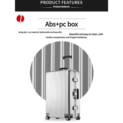 20-Inch Heavy-Duty Aluminum Frame Carry-On Suitcase with TSA Lock
