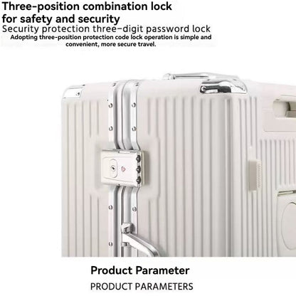 Thickened Suitcase 24\u002F26 Inch for Women - Reinforced Aluminum Frame Enhances Drop Resistance