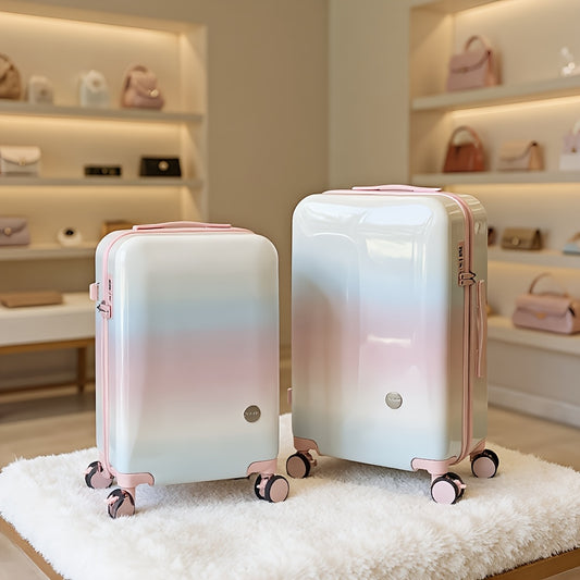 1pc of Stylish 28-Inch Gradient Color Suitcase, Multifunctional Carry-On Luggage