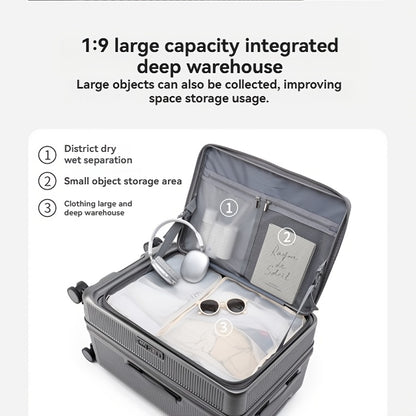 1pc Large Suitcase with USB Charging Ports