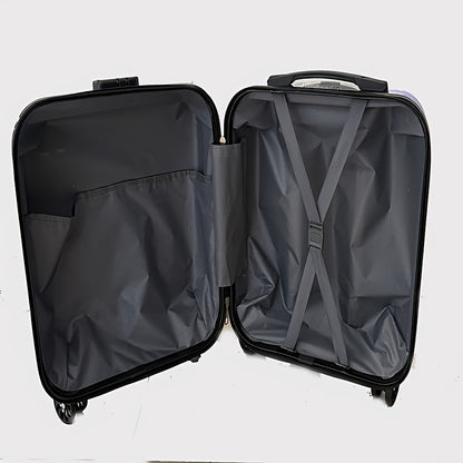 18-Inch Purple Gradient Hard Shell Suitcase with Combination Lock