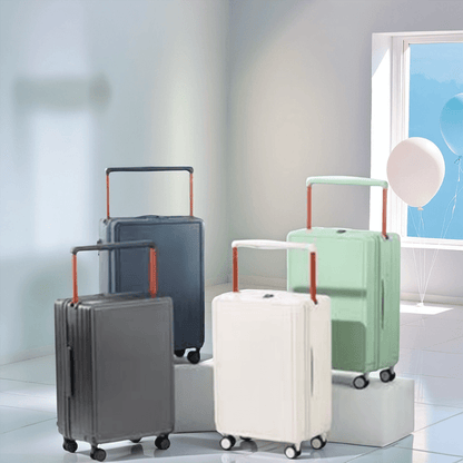 Wide Suitcase with Handle Travel Zipper Case