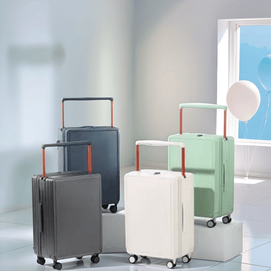 Wide Suitcase with Handle Travel Zipper Case