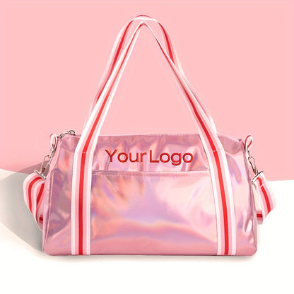 Laser bag with customize name Large capacity dance yoga gym bag with oblique cross-handle travel