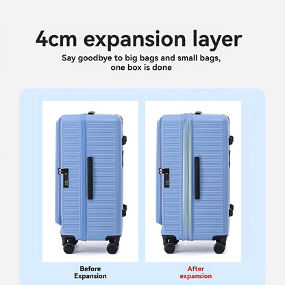 1pc Large Suitcase with USB Charging Ports